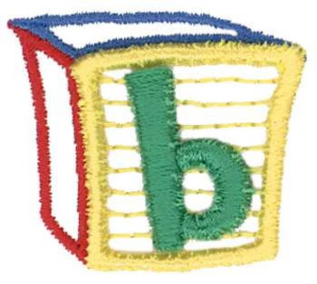 Picture of 3D Letter Block b Machine Embroidery Design