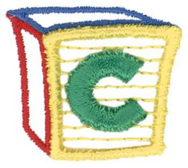 Picture of 3D Letter Block c Machine Embroidery Design