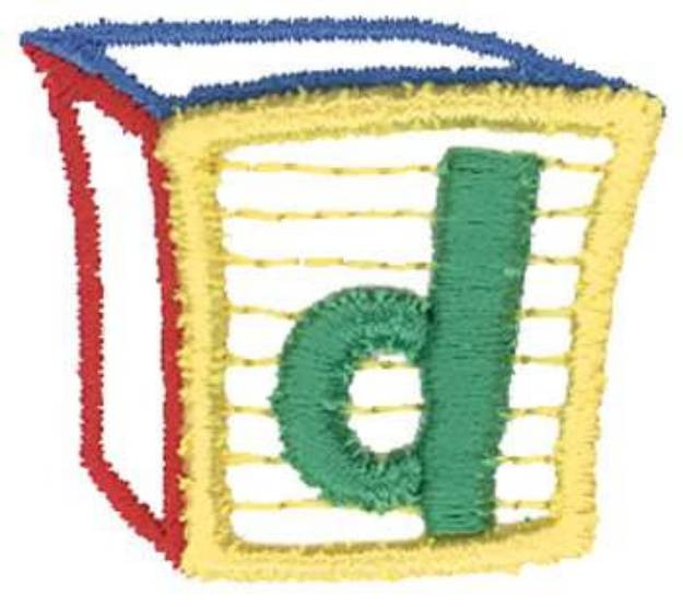 Picture of 3D Letter Block d Machine Embroidery Design