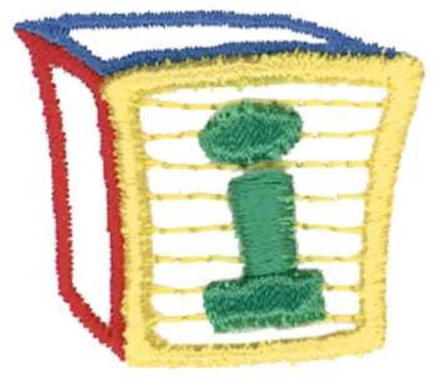 Picture of 3D Letter Block i Machine Embroidery Design