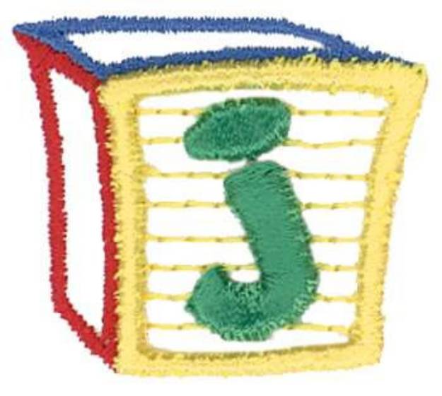 Picture of 3D Letter Block j Machine Embroidery Design