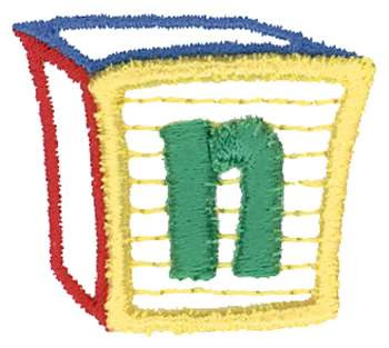 3D Letter Block n Machine Embroidery Design