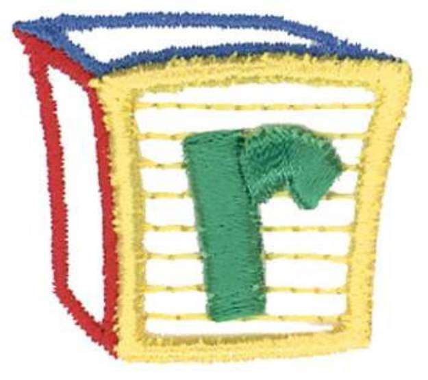 Picture of 3D Letter Block r Machine Embroidery Design