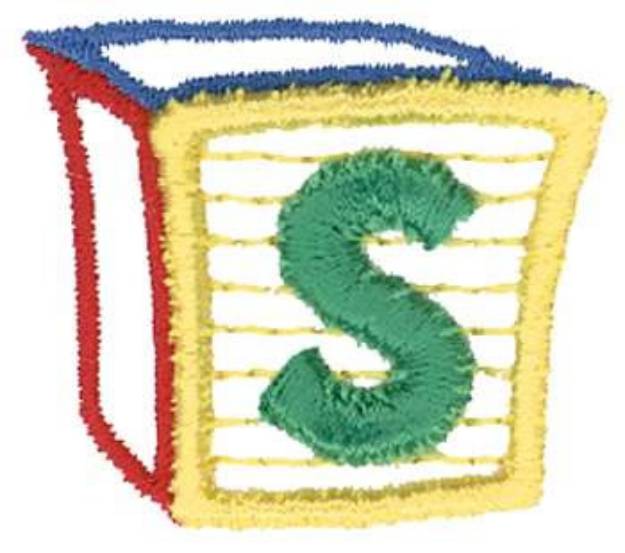 Picture of 3D Letter Block s Machine Embroidery Design
