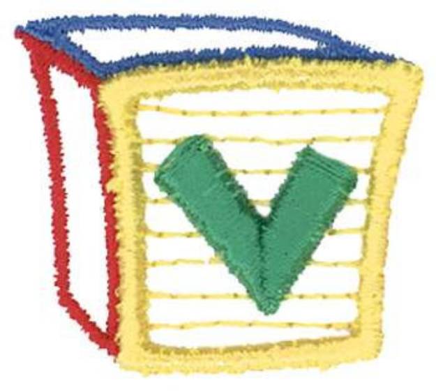Picture of 3D Letter Block v Machine Embroidery Design