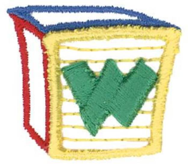 Picture of 3D Letter Block w Machine Embroidery Design