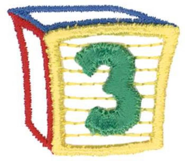 Picture of 3D Letter Block 3 Machine Embroidery Design