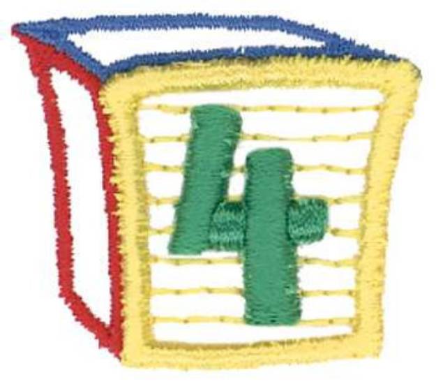 Picture of 3D Letter Block 4 Machine Embroidery Design