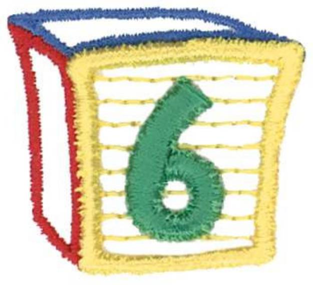 Picture of 3D Letter Block 6 Machine Embroidery Design