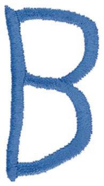 Picture of Handwritten B Machine Embroidery Design