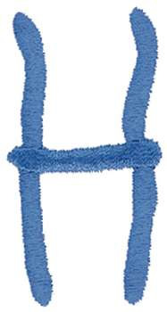 Handwritten H Machine Embroidery Design