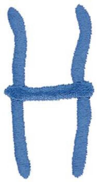 Picture of Handwritten H Machine Embroidery Design