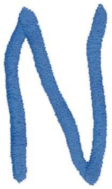 Picture of Handwritten N Machine Embroidery Design