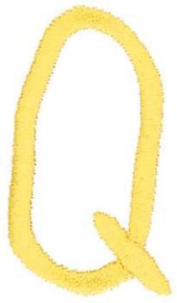 Picture of Handwritten Q Machine Embroidery Design