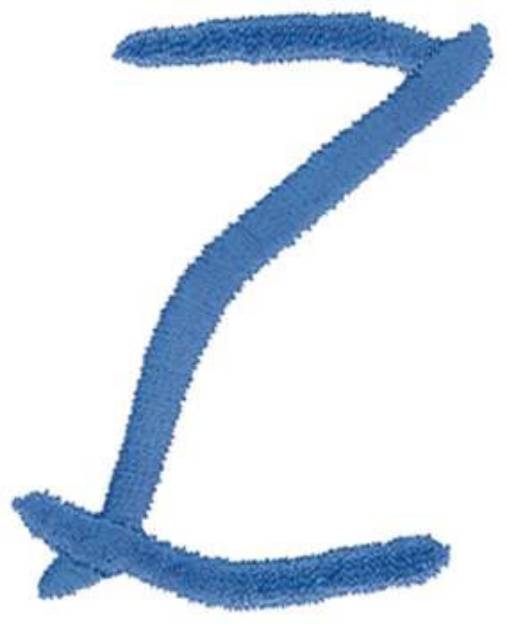 Picture of Handwritten Z Machine Embroidery Design