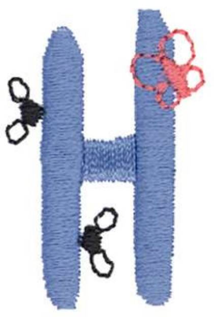 Picture of Bugs H Machine Embroidery Design