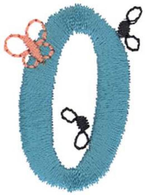 Picture of Bugs Number 0 Machine Embroidery Design