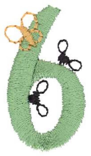 Picture of Bugs Number 6 Machine Embroidery Design