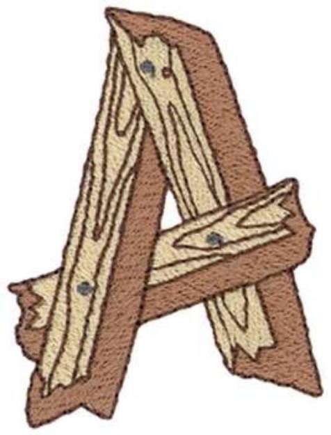 Picture of Wooden A Machine Embroidery Design