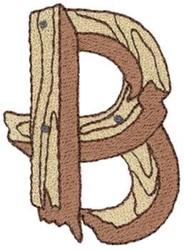 Wooden B Machine Embroidery Design