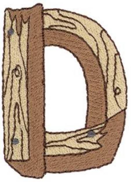 Picture of Wooden D Machine Embroidery Design
