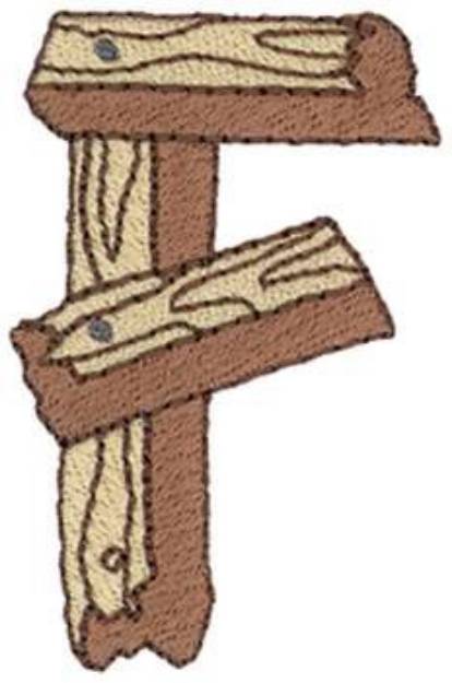 Picture of Wooden F Machine Embroidery Design