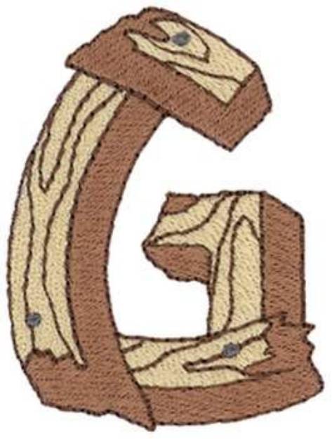 Picture of Wooden G Machine Embroidery Design