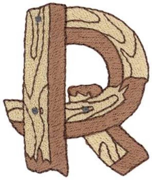 Picture of Wooden R Machine Embroidery Design