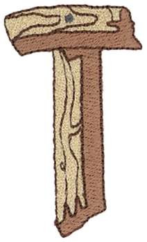 Wooden T Machine Embroidery Design