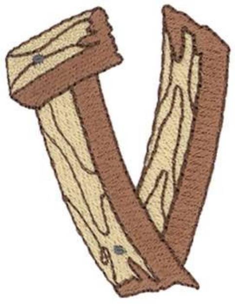 Picture of Wooden V Machine Embroidery Design