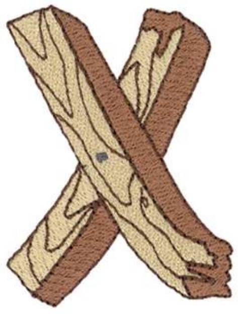 Picture of Wooden X Machine Embroidery Design