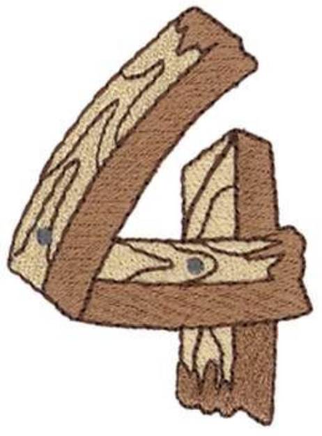 Picture of Wooden 4 Machine Embroidery Design
