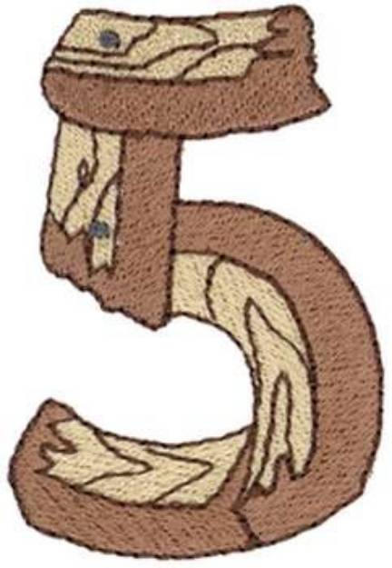 Picture of Wooden 5 Machine Embroidery Design