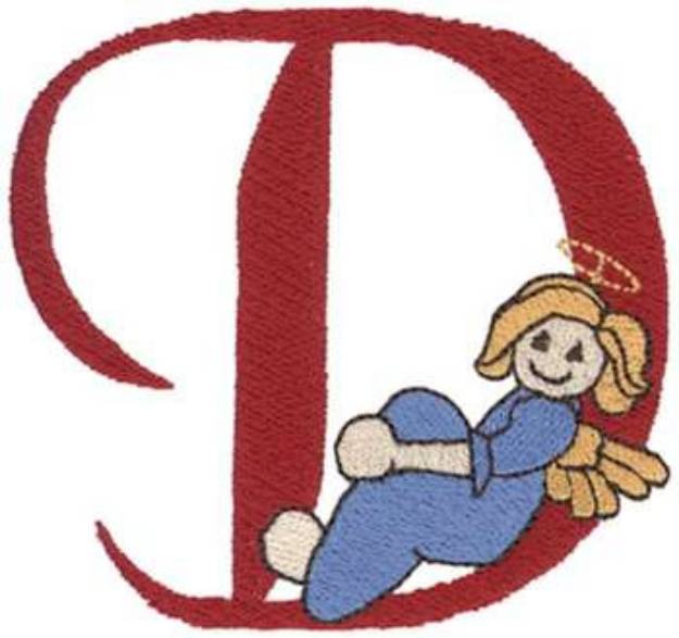 Picture of Angel D Machine Embroidery Design