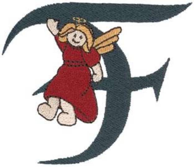 Picture of Angel F Machine Embroidery Design