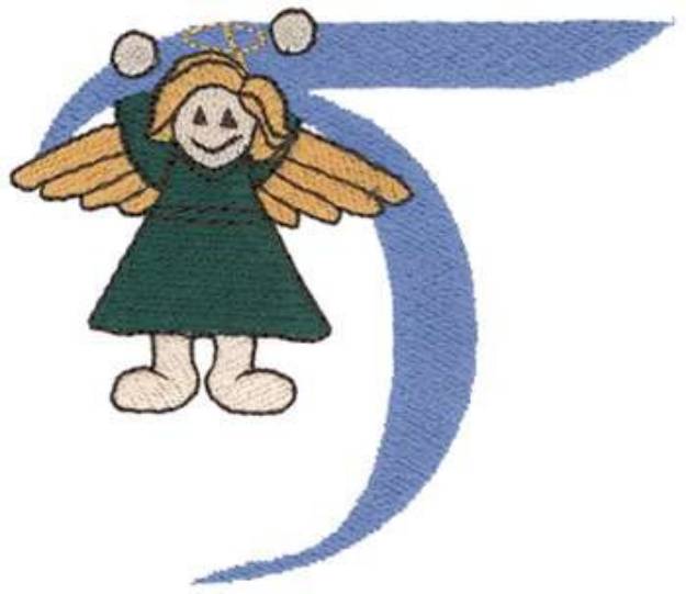 Picture of Angel T Machine Embroidery Design