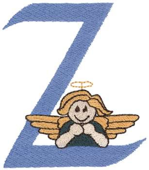 Angel Z Machine Embroidery Design