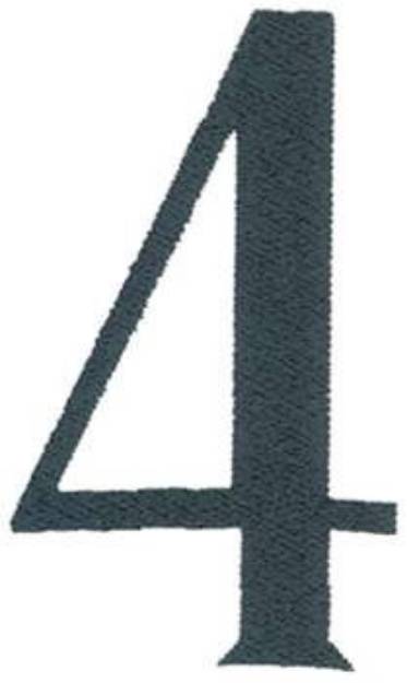 Picture of Number 4 Machine Embroidery Design