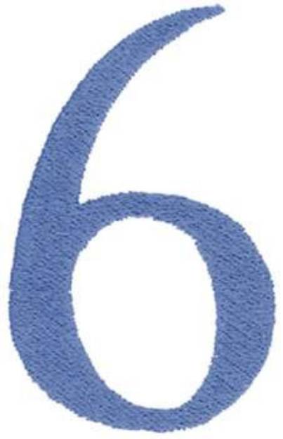 Picture of Number 6 Machine Embroidery Design