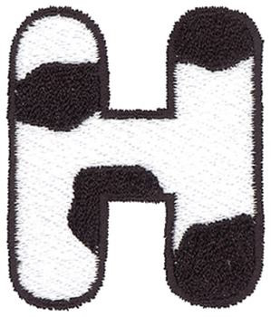 Cow H Machine Embroidery Design
