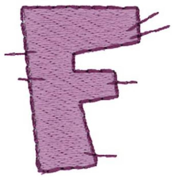 Picture of Stitch F Machine Embroidery Design