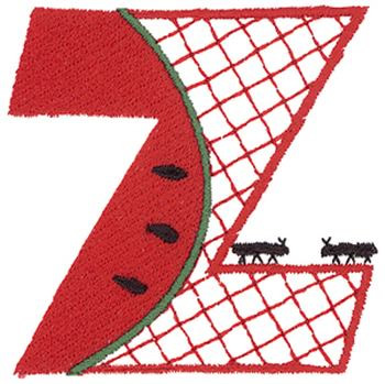 Picnic Z Machine Embroidery Design