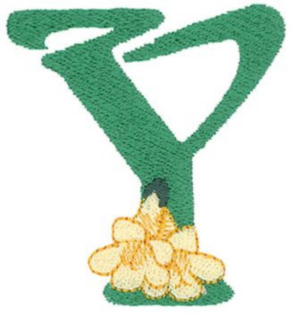 Picture of Flower Y Machine Embroidery Design
