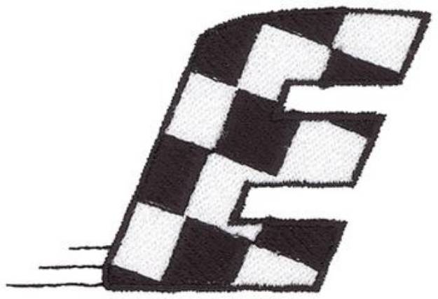 Picture of Checkered Flag E Machine Embroidery Design