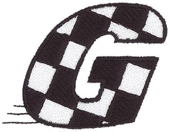 Checkered Flag G Machine Embroidery Design