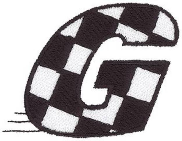 Picture of Checkered Flag G Machine Embroidery Design