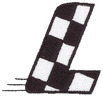 Checkered Flag L Machine Embroidery Design