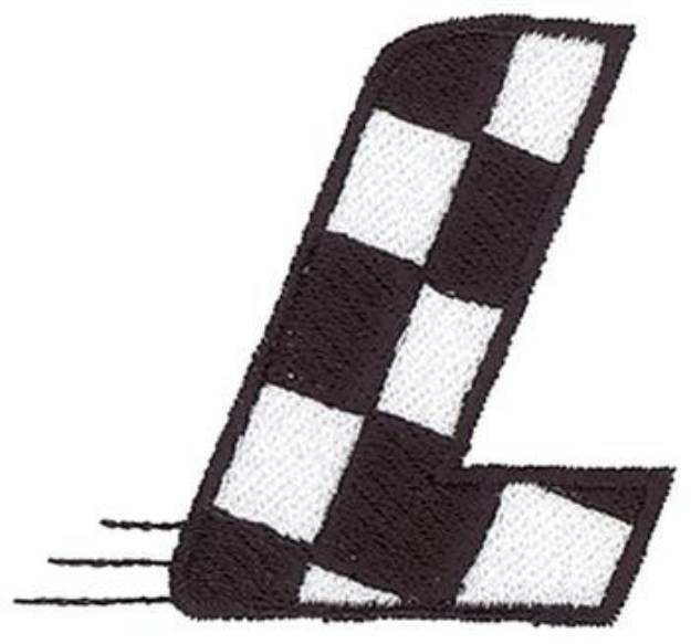 Picture of Checkered Flag L Machine Embroidery Design