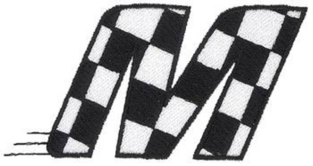 Picture of Checkered Flag M Machine Embroidery Design