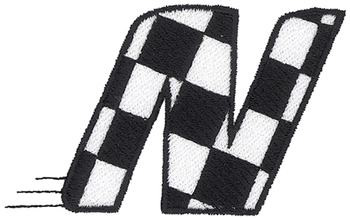 Checkered Flag N Machine Embroidery Design